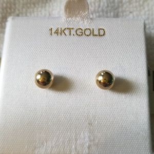 14KT gold ball earrings